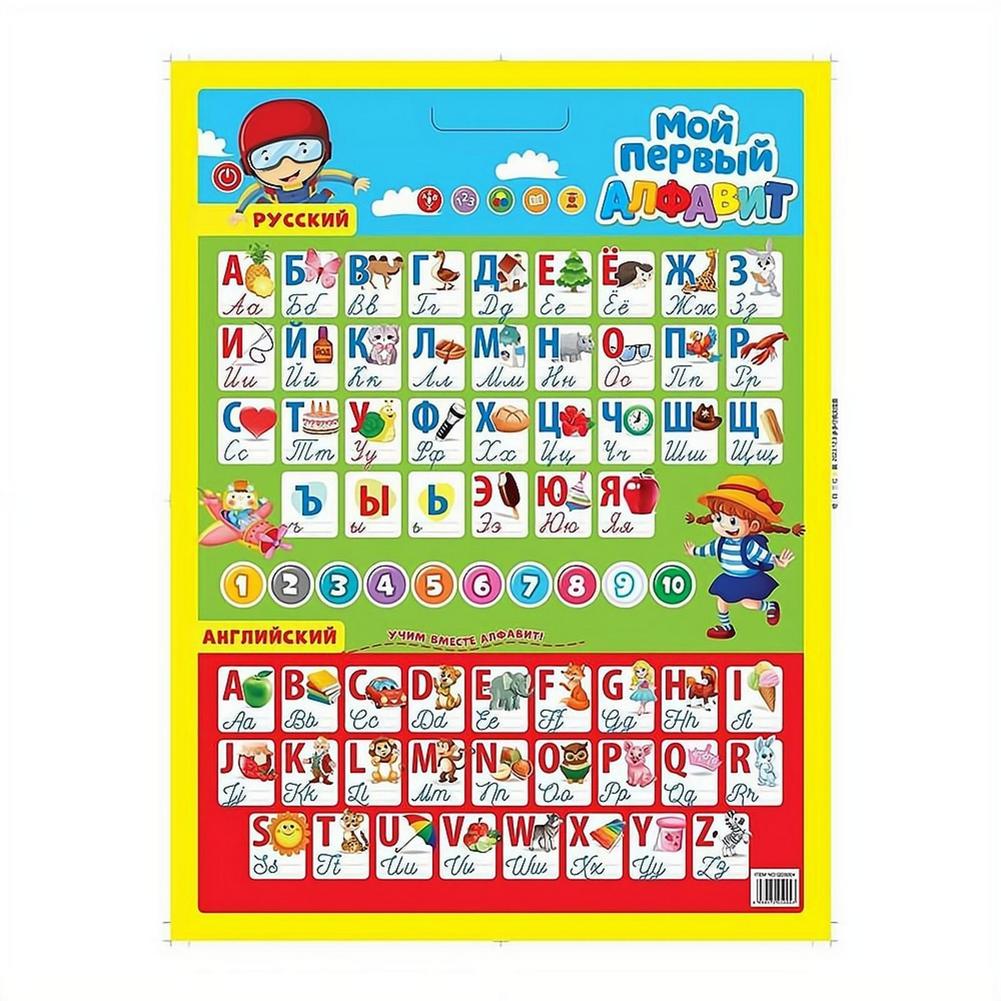 Kids Educational Posters - لوحة الحائط الإلكترونية التفاعلية الروسية للحروف