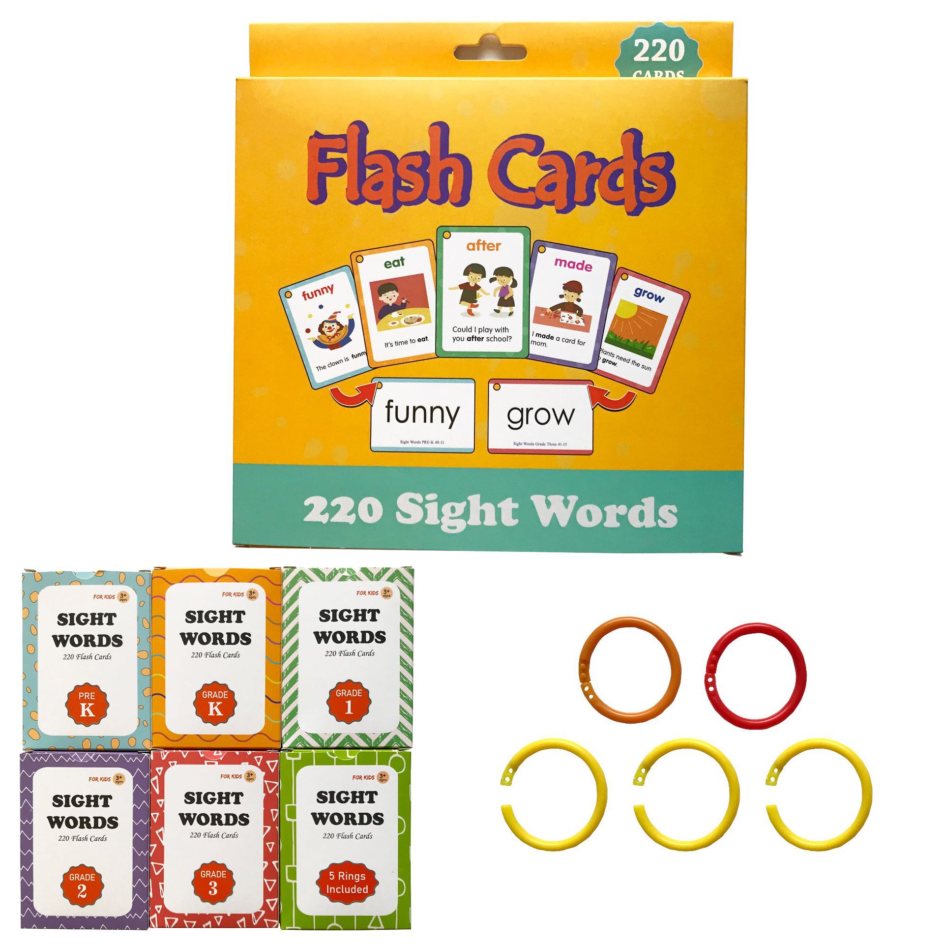 Sight Word Game - 220 كلمة بطاقة فلاش إنجليزية لتنوير
