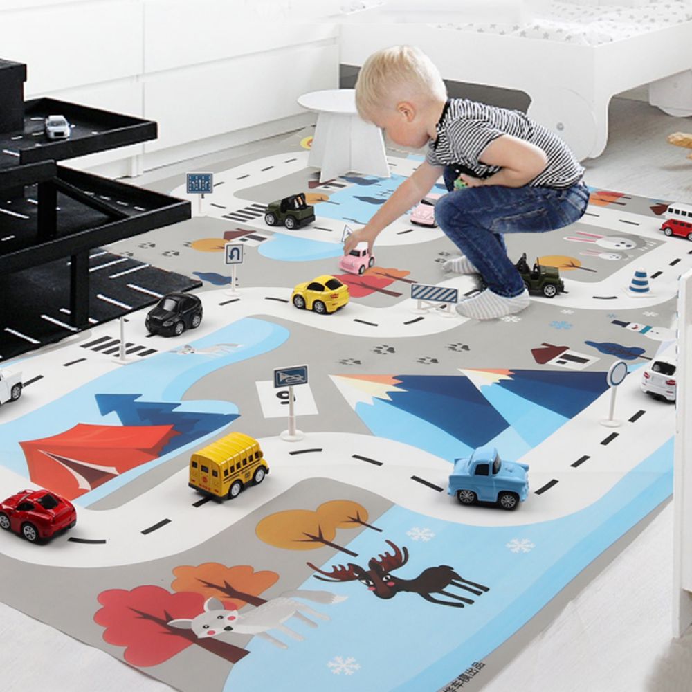 Kids Education Rug - 130*100 سنتيمتر الطفل تلعب حصيرة مدينة