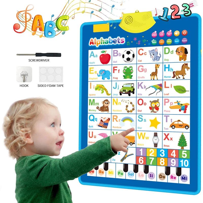 Kids Educational Posters - مخطط حائط للأبجدية الإنجليزية الإلكترونية يتحدث
