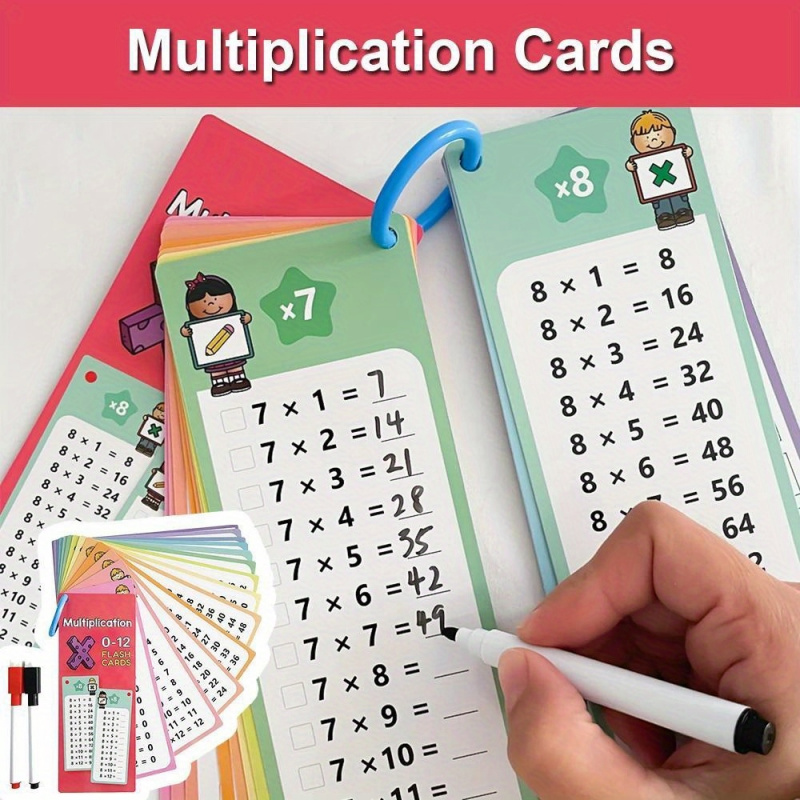 بطاقات الضرب من 0 إلى 12، أداة - مراجعة Kids Educational Posters وسعره