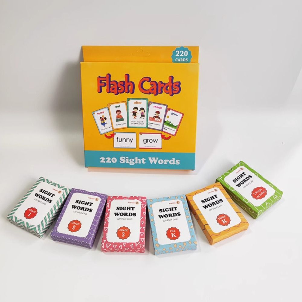 بطاقات تعليمية ورقية لتعلم الك - مراجعة Sight Word Game وسعره