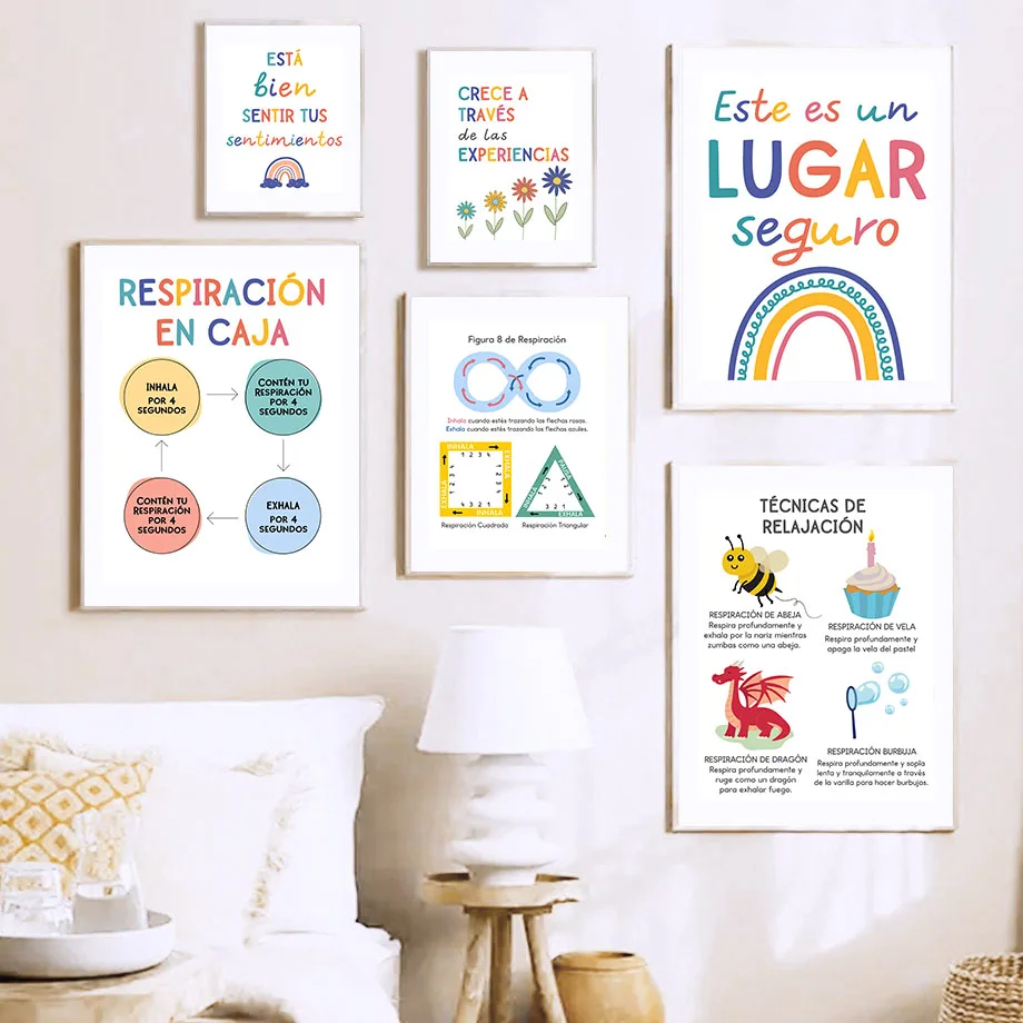 التعليم الاسباني شعار قوس قزح  - مراجعة Kids Educational Posters وسعره