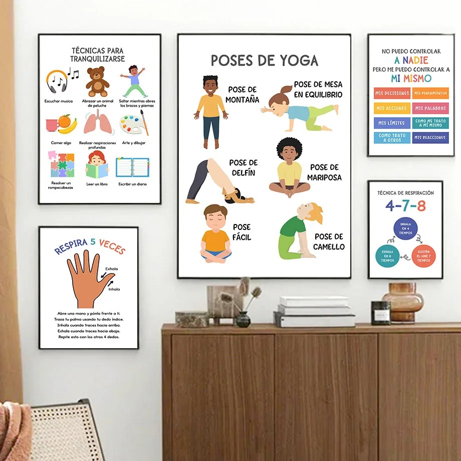 ملصق تعليمي للأطفال باللغة الإ - مراجعة Kids Yoga Education وسعره