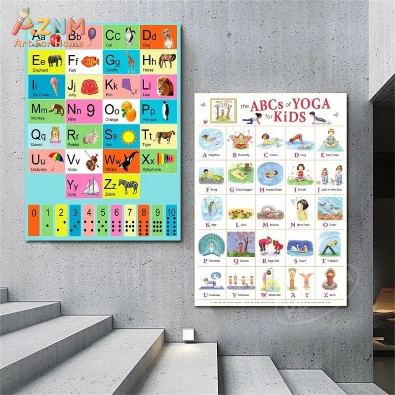 ملصق قماشي بدون إطار للأطفال م - مراجعة Kids Yoga Education وسعره