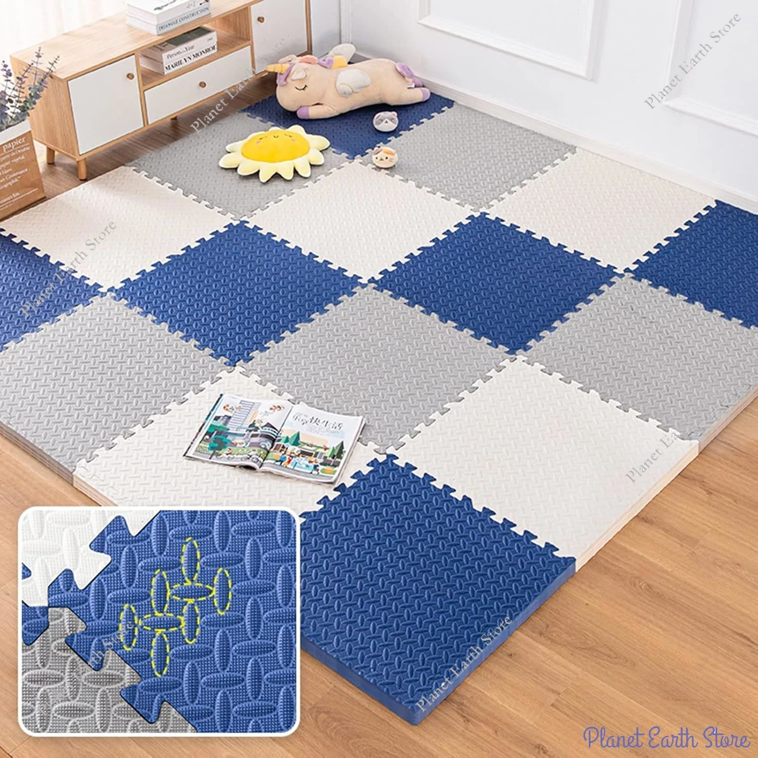 4/8 قطعة 60*60 سنتيمتر إيفا رغ - مراجعة Kids Education Rug وسعره
