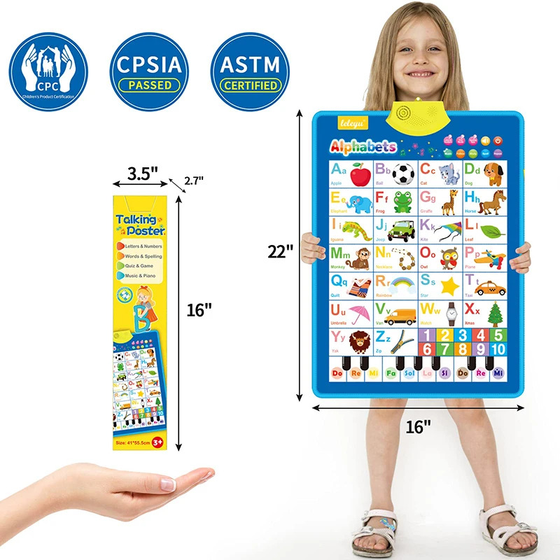 مخطط حائط للأبجدية الإنجليزية  - مراجعة Kids Educational Posters وسعره